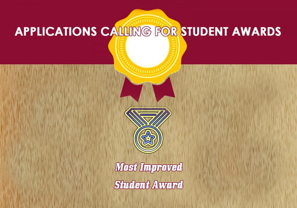 Applications for Most Improved Student Awards 2025