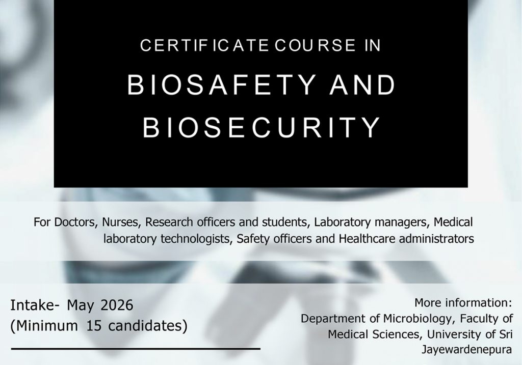 Certificate Course in Biosafety and Biosecurity